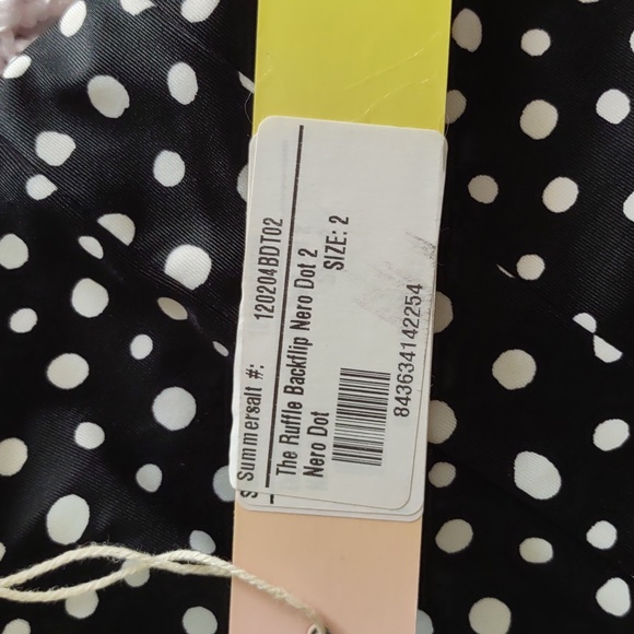 NWT Summersalt Size 2 The Ruffle Backflip Nero Dot One Piece Swimsuit - Picture 4 of 16